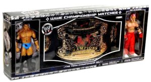 Batista & Rey Mysterio WWE Tag Team Championship Belt & Figures Set