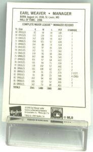 1998 Hasbro SLU Card Earl Weaver (2)