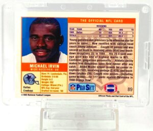 1989 Pro Set-NL Michael Irvin Card #89 (2)