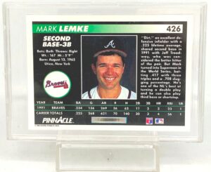 1992 Pinnacle Mark Lemke #426 (2)