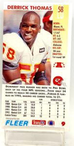 1993 Fleer Game Day '93 Derrick Thomas #9 (2)
